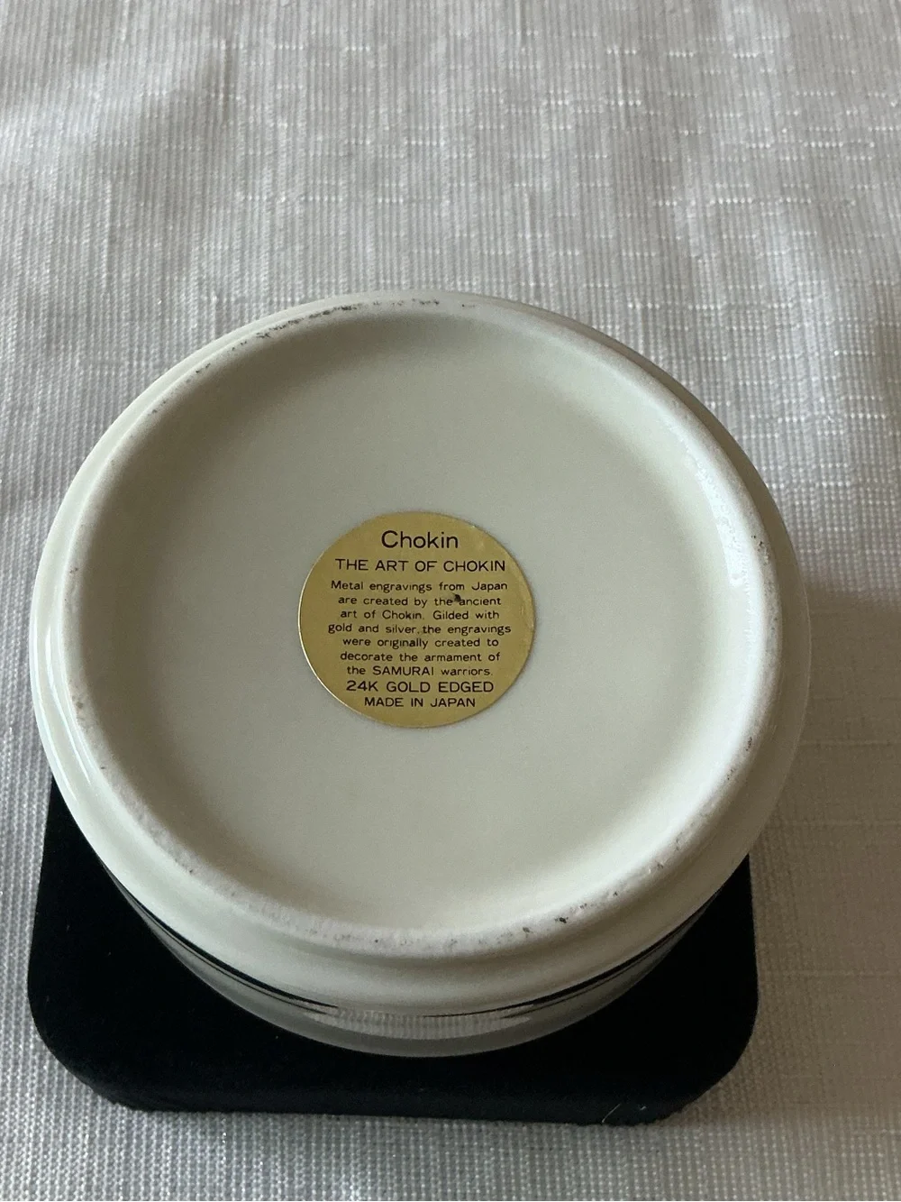 Chokin Japan 24k Floral Vintage Style Gold Tone Trinket Box